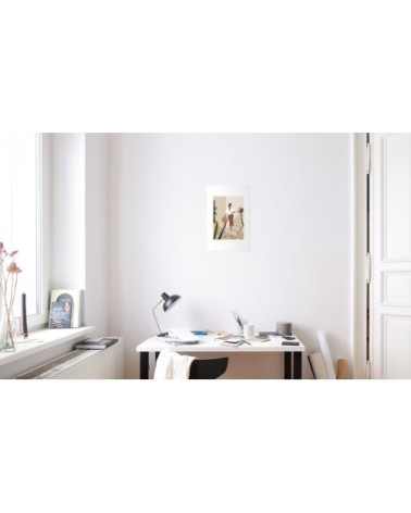 Affiche blanc ivoire & gris 40x60