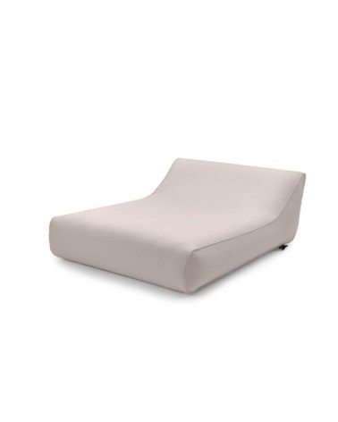 Fauteuil XXL gonflable flottant en tissu imperméable beige