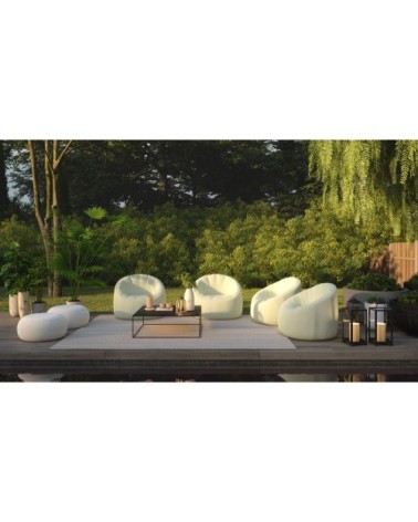 Chaise gonflable flottante en tissu imperméable blanc