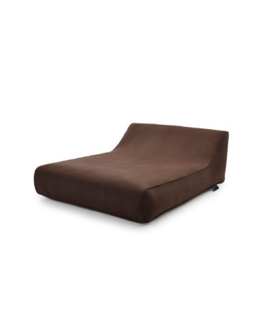 Fauteuil XXL gonflable flottant en tissu imperméable marron