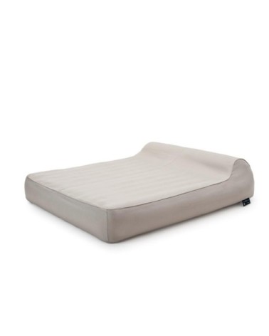 Duo bain de soleil gonflable flottant en tissu imperméable beige