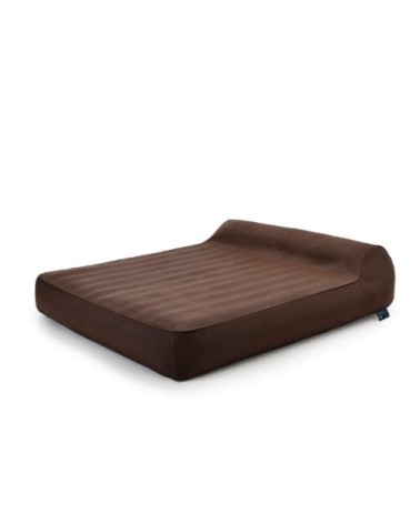 Duo bain de soleil gonflable flottant en tissu imperméable marron