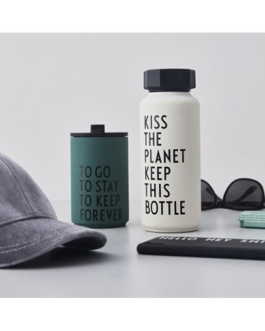 Bouteille thermos blanche Kiss 0,5L