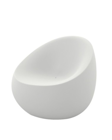 Fauteuil basique en polyéthylène blanc