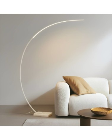 Lampadaire en métal blanc
