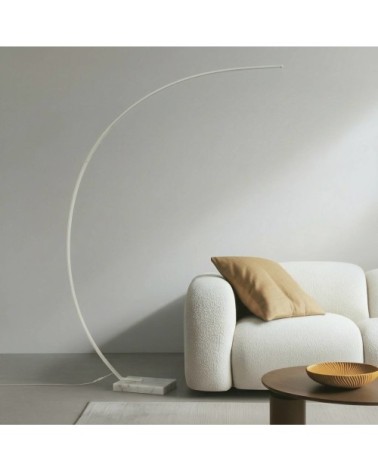 Lampadaire en métal blanc
