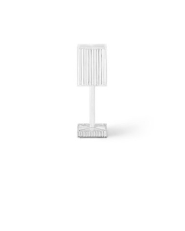 Lampe de table cristal LED blanc H24cm