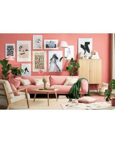 Affiche blanc ivoire & gris 40x60