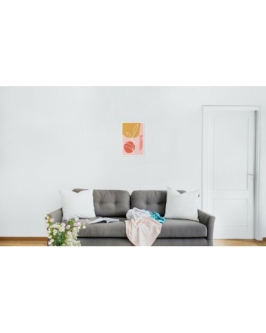 Affiche jaune & rose 40x60