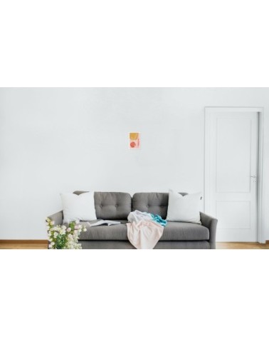 Affiche jaune & rose 20x30