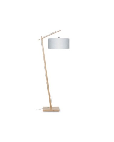 Lampadaire bambou et lin naturel H176cm