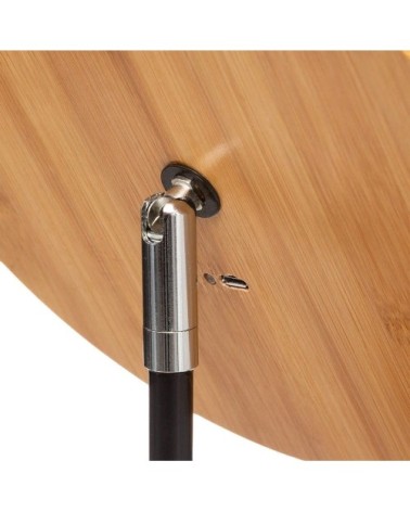 Miroir led sur pied en bambou