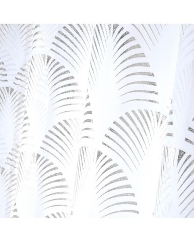 Voilage tamisant à illets imprimé maldives polyester argent 260 x 140