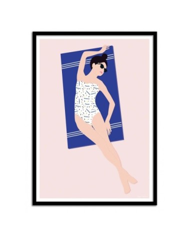 Affiche d'art avec Cadre bois noir - 50 x 70 cm