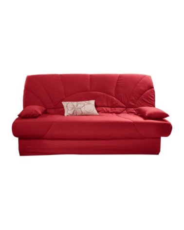 Housse de clic-clac en coton rouge 130 x 190 cm
