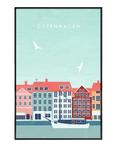 Affiche dans cadre standard (noir) multicolore 20x30