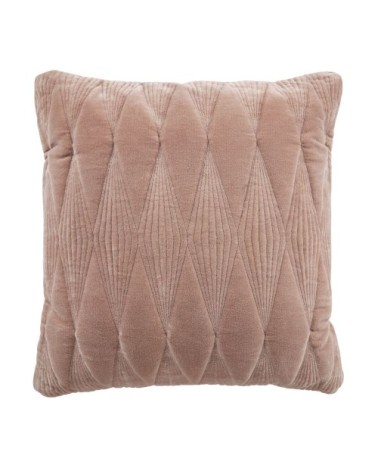 Coussin beige en coton matelassé 45x45