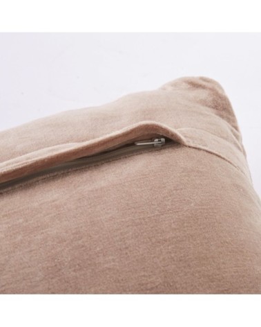 Coussin beige en coton matelassé 45x45