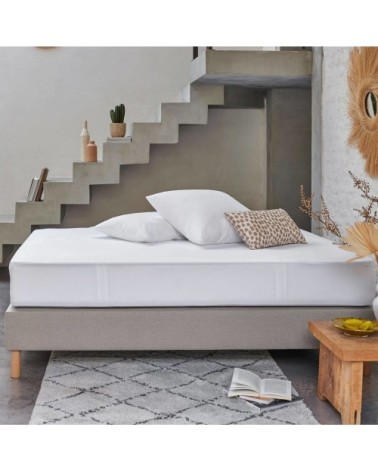 Protège-matelas imperméable en coton bouclette 160 x 200 cm