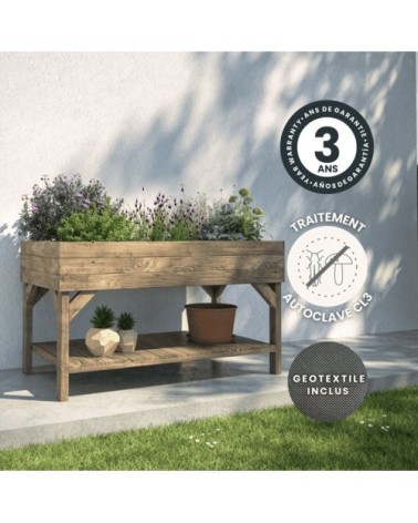 Carre potager surélevé en bois 270l