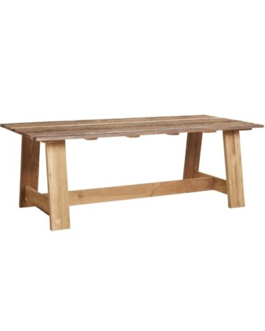 Table de jardin en teck 6 personnes L250 marron