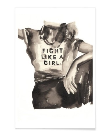 Affiche blanc & blanc ivoire 40x60