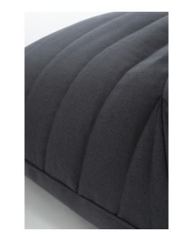 Pouf confort rembourré aspect matelassé gris anthracite 90x80x75