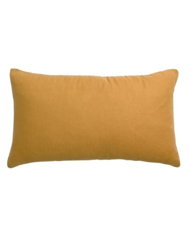 Coussin uni  en lin ocre 30 x 50