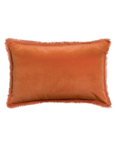 Coussin uni  en coton ambre 40 x 65