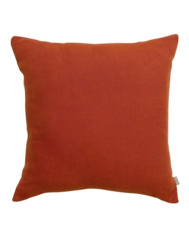 Coussin uni  en lin rooibos 45 x 45