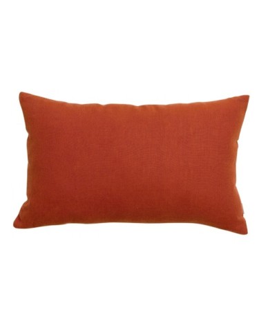 Coussin uni  en lin rooibos 30 x 50