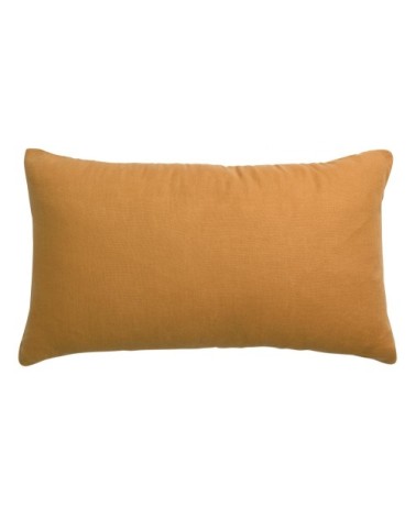 Coussin uni  en lin ocre 40 x 65