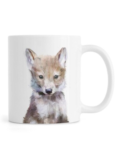 Mug en céramique en blanc & marron