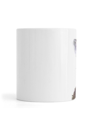 Mug en céramique en blanc & marron