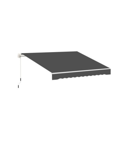 Store banne lambrequin vagues douces polyester anti-uv gris