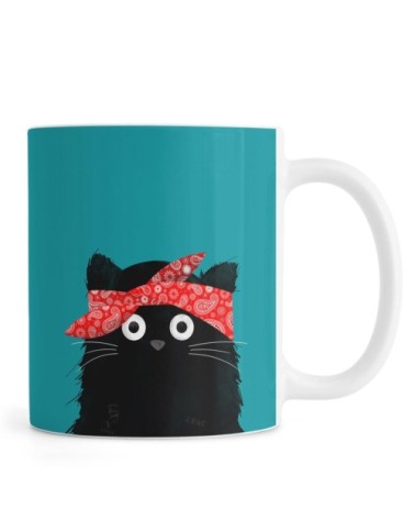 Mug en céramique en noir & rouge