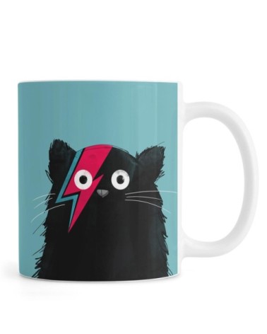 Mug en céramique en noir & turquoise