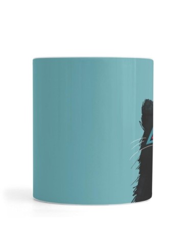 Mug en céramique en noir & turquoise