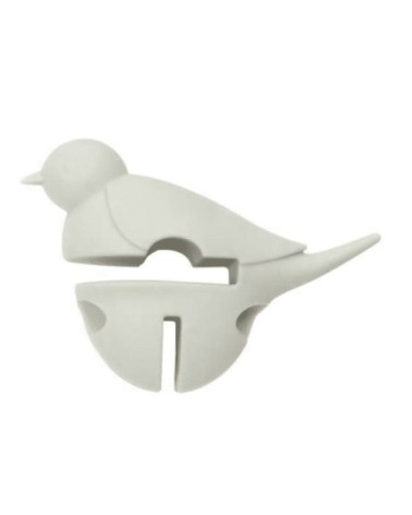 Repose cuillère petit oiseau blanc 3 en 1