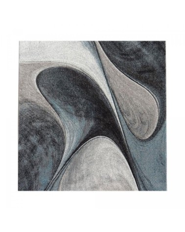 Tapis salon bleu 160x160 carré