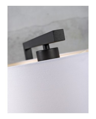 Lampe de table noire et abat-jour H44cm