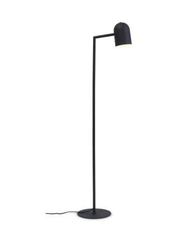 Lampadaire en métal noir H141cm