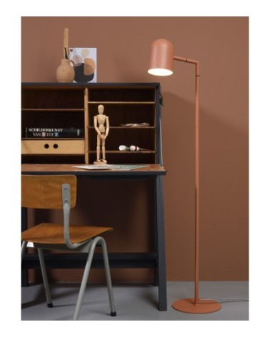 Lampadaire en métal orange H141cm