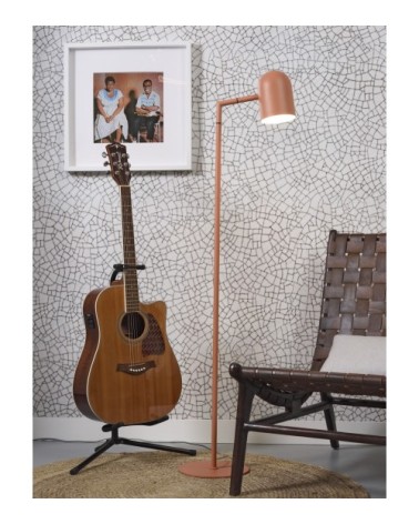 Lampadaire en métal orange H141cm