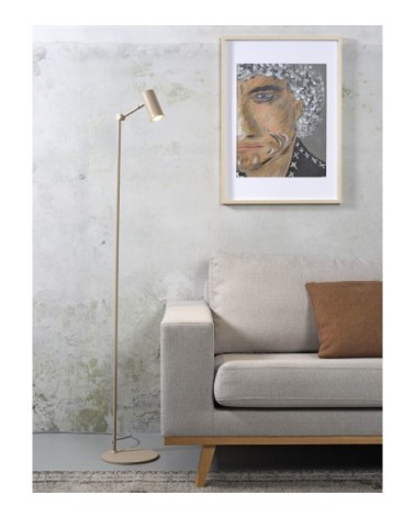 Lampadaire droit beige H133cm