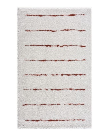 Tapis shaggy salon en laine artificielle terracotta 200X280