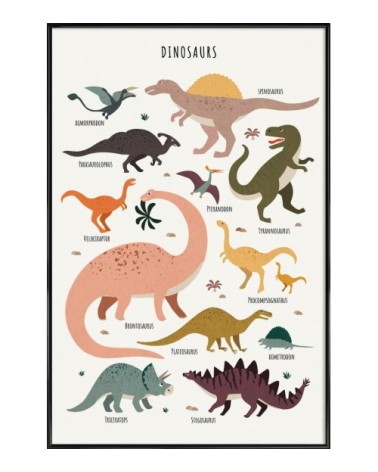 Affiche dans cadre standard (noir) multicolore 40x60