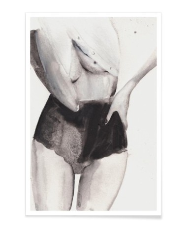 Affiche blanc & gris 30x45