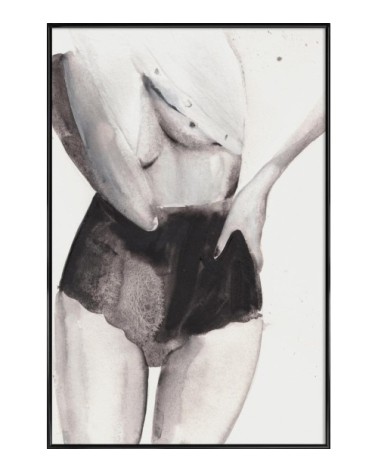 Affiche dans cadre standard (noir) blanc & gris 40x60