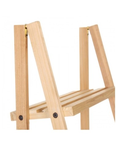 Étagère inclinée en bois de sapin nature 3 plateaux